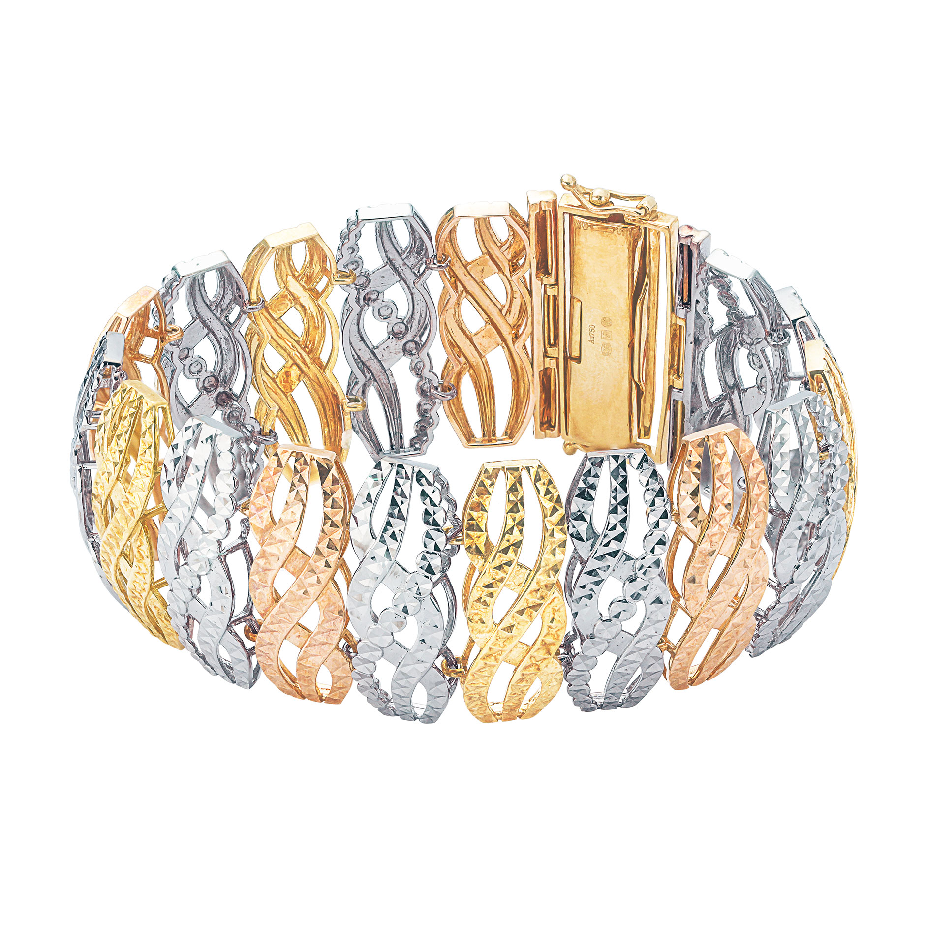 3 Tone Gold Bracelet