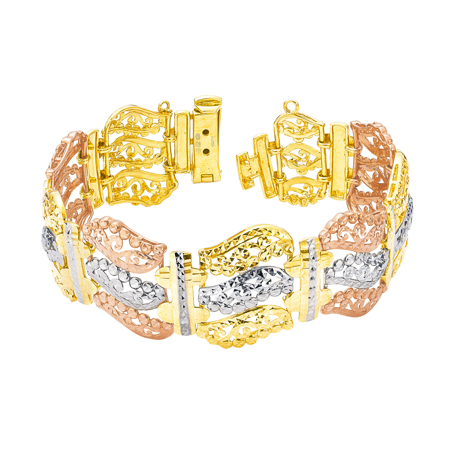 3 Tone Gold Bracelet